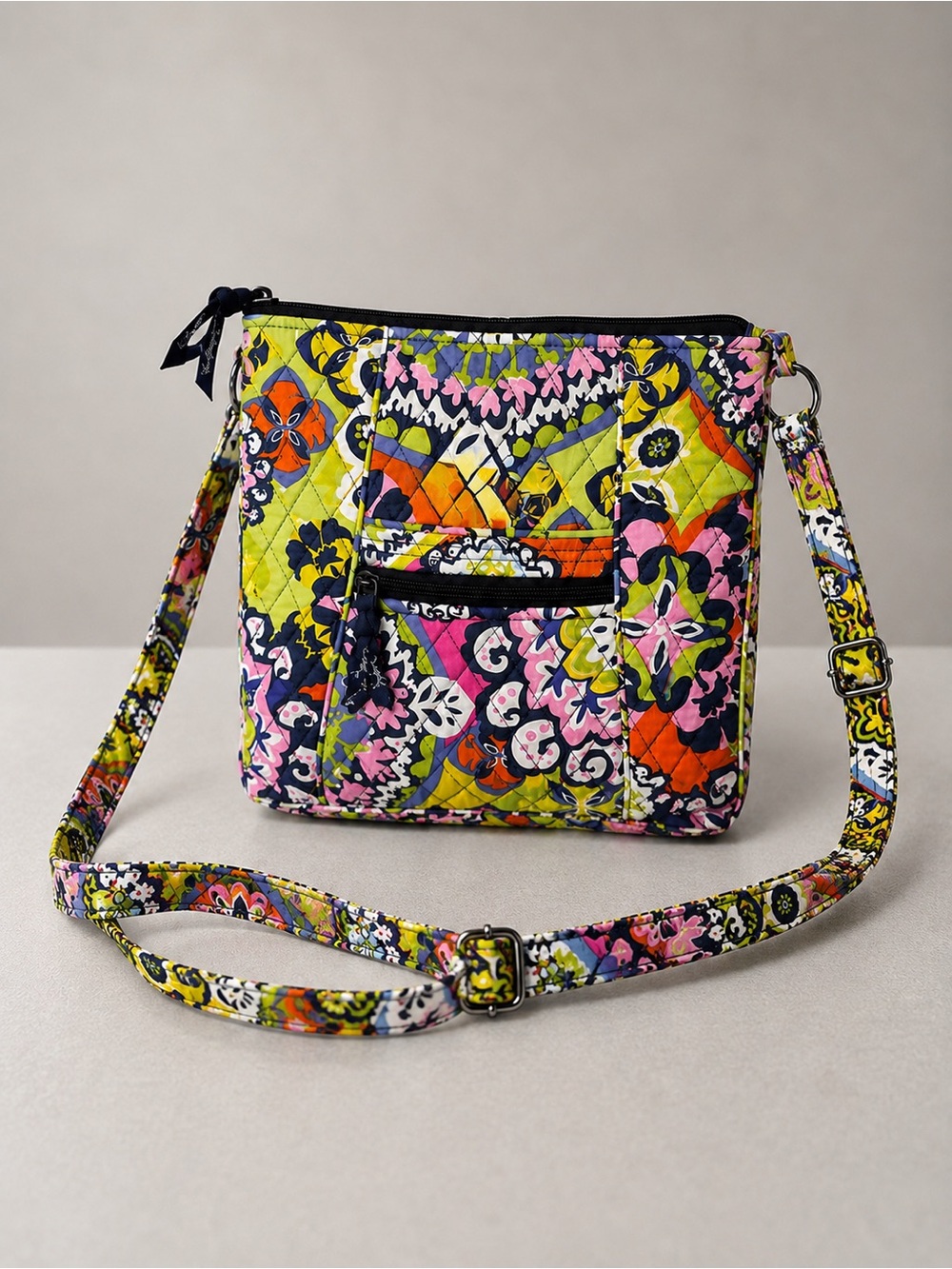 Vera Bradley Rio Crossbody Bag Hipster Retired Quilted Cotton Bohemian